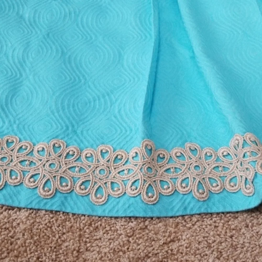 LILLY PULITZER Blue Strapless Size 2 Dress - Picture 3 of 7